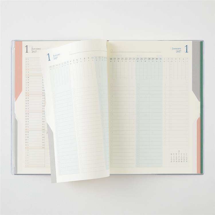 2026年12月始まり手帳 月間 B6 ToDoダブル 緑 緑