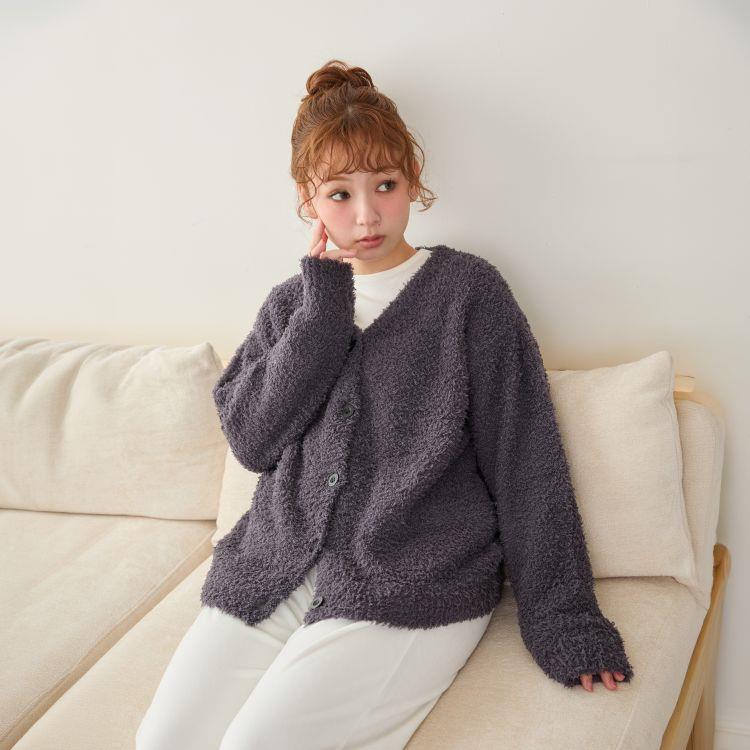 ヨキ リラックスニットカーディガン チャコール チャコール
