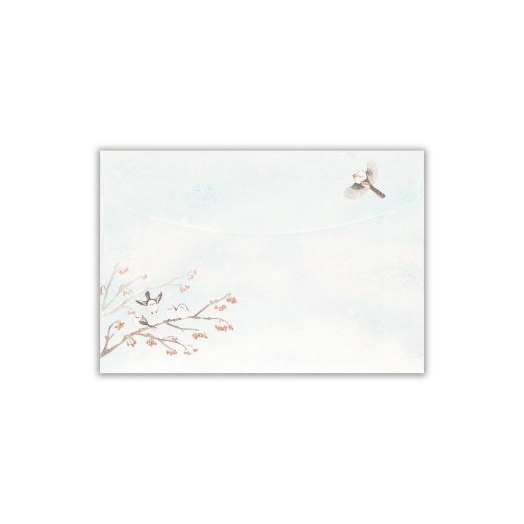 冬柄 封筒 冬の風景 雪と遊ぶA 雪と遊ぶA