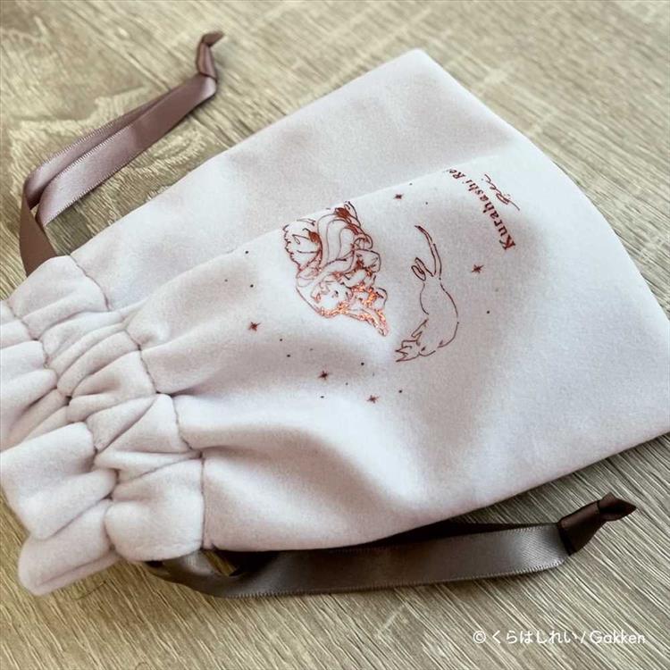 ベロア巾着 くらはしれい ホワイト ホワイト