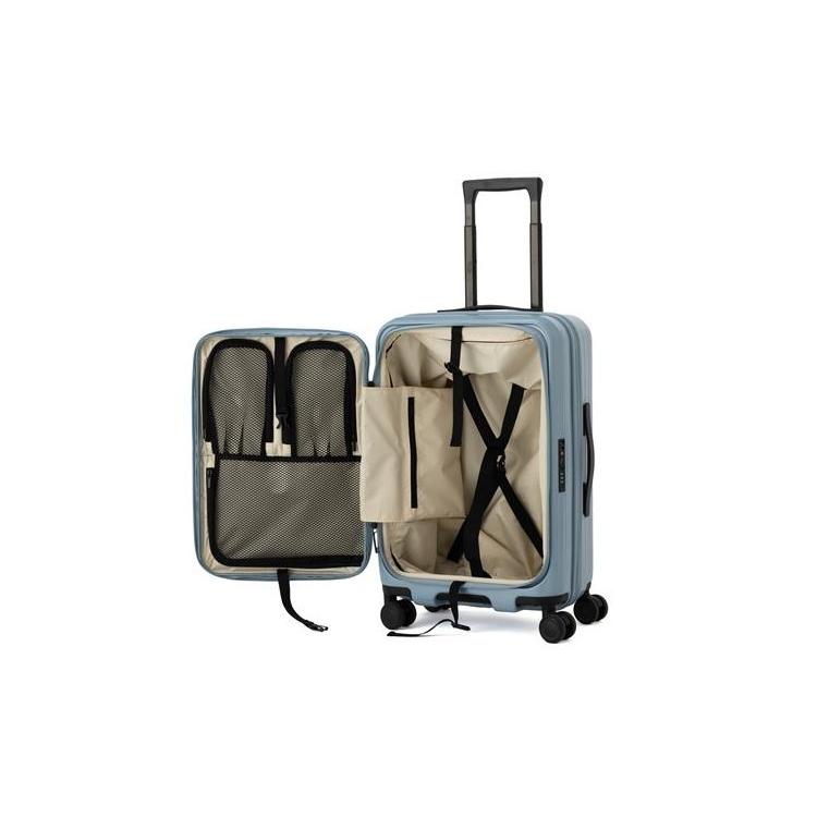 中型スーツケース　容量５０Ｌ　ブックオープン　キャリーケース　トマル　ブルー　ティエラル ブルー