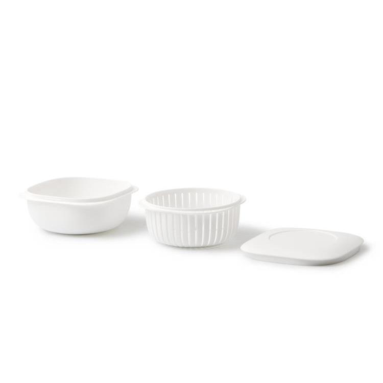 蒸気であたためる冷凍ごはん容器 2個セット クリア クリア