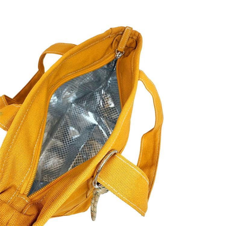 チャーム付き キャンバスランチバッグ イエロー(イエロー): ホーム