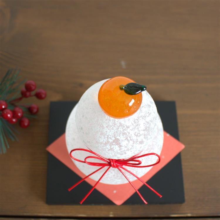 極楽寺がらす工房 鏡餅 中: ホーム＆キッチン | ロフトネットストア