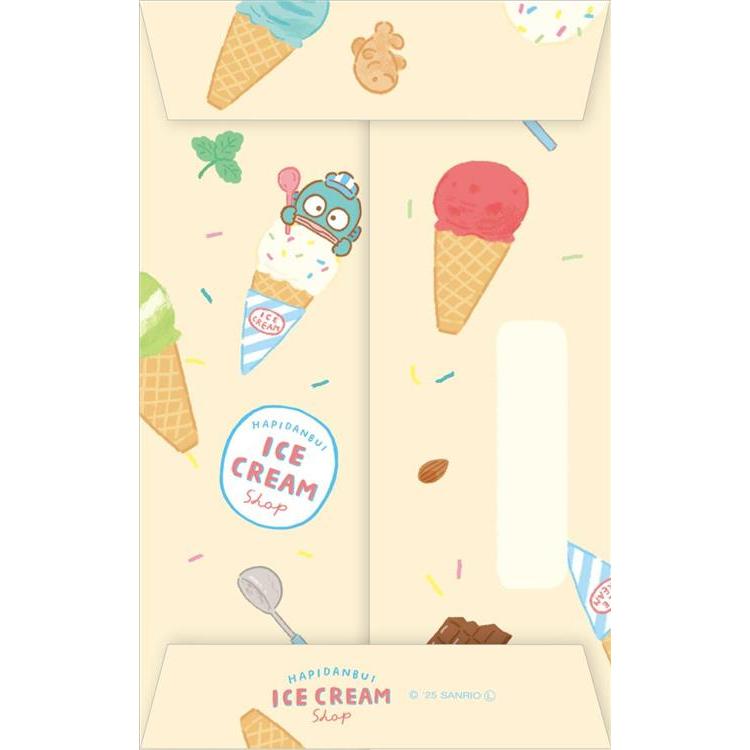 ぽち袋 はぴだんぶい アイスクリームショップ バッドばつ丸&ハンギョドン&あひるのペックル2 3枚入り【ロフト限定】 バッドばつ丸&ハンギョドン&あひるのペックル2