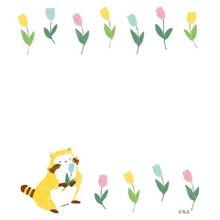 メモパッド いろどりラスカル フラワー フラワー