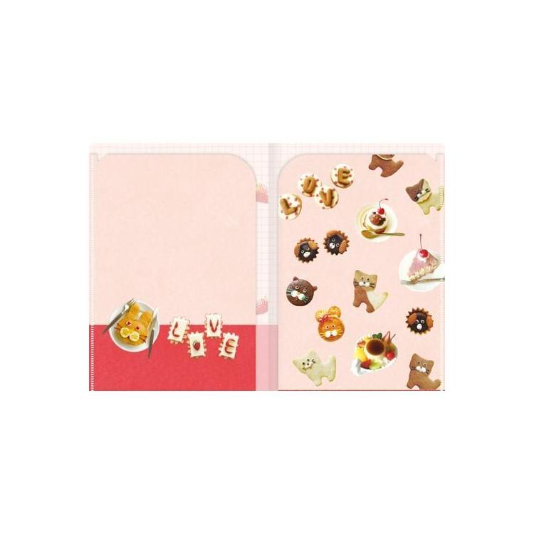 クリアファイル A5 2PK valo(ヴァロ) もぐもぐピンク もぐもぐピンク