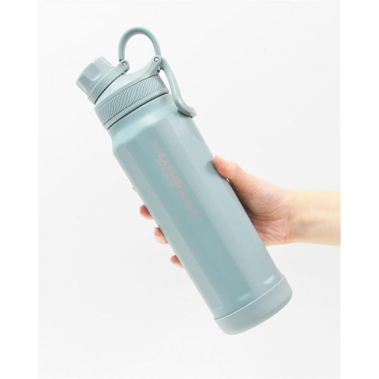 ステンレス直飲みボトル 740ml ホワイト 水筒(ホワイト): ホーム
