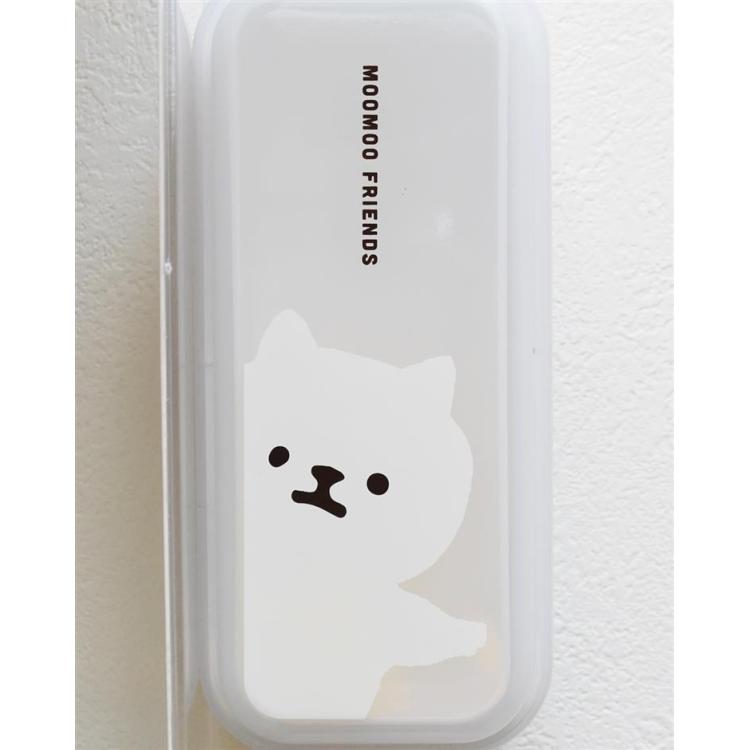 2WAYスマートロック2段 610ml みるくねこ お弁当箱 ホワイト