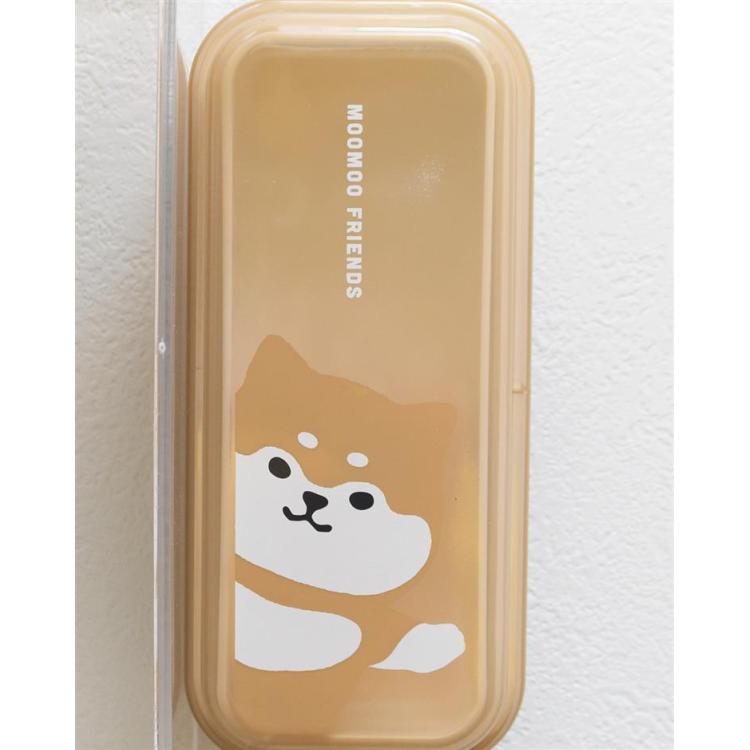 2WAYスマートロック2段 610ml ちゃまめしば お弁当箱 ブラウン