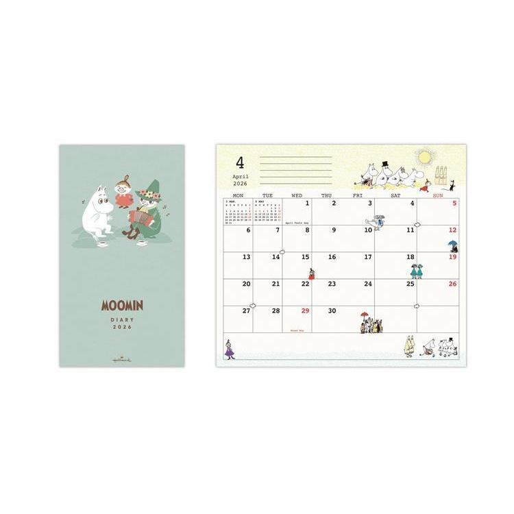 2025年10月始まり手帳 月間 B7 スリム ムーミン ムーミン
