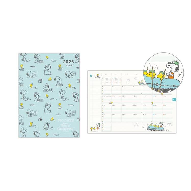2025年12月始まり手帳 月間 A5 ファミリー スヌーピー 兄弟とお絵かき 兄弟とお絵かき