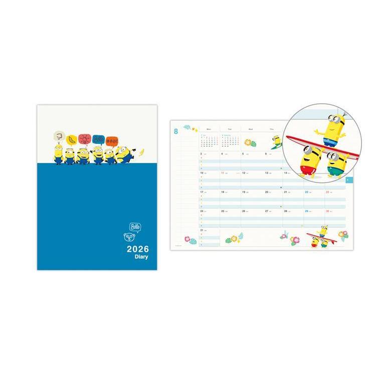 2025年12月始まり手帳 月間 A5 ファミリー ミニオンズ