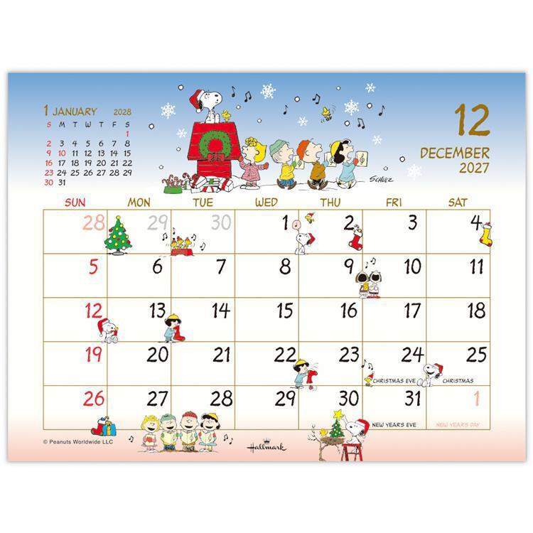 2027年1月始まりカレンダー 卓上 スヌーピー PEANUTS スヌーピー