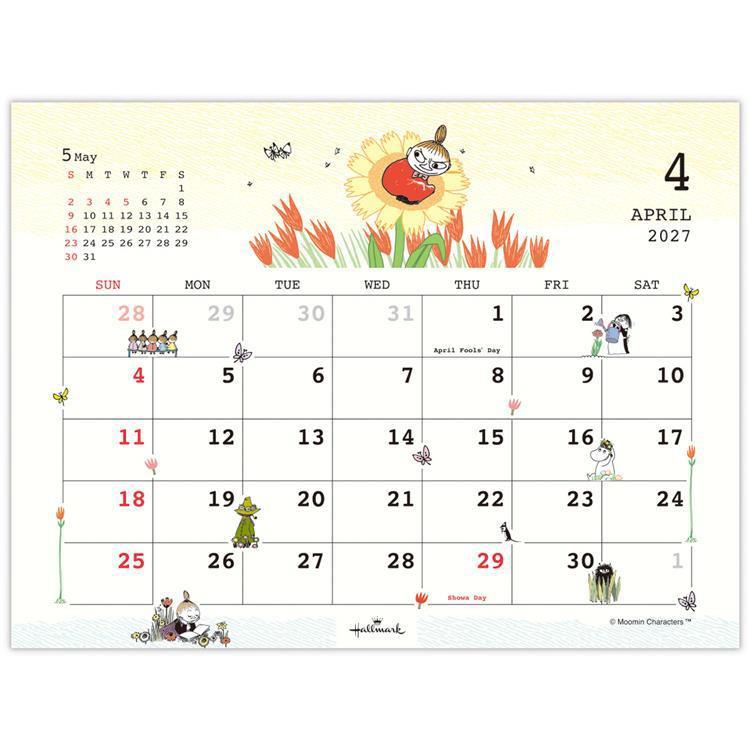 2027年1月始まりカレンダー 卓上 ムーミン ムーミン