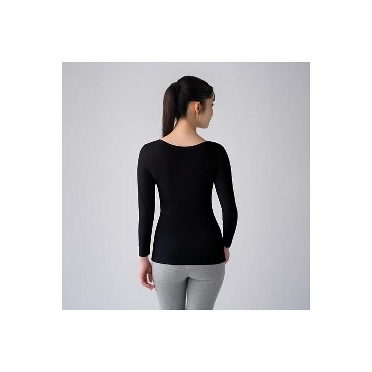 Uネックインナー長袖 ブラック M ブラック:M