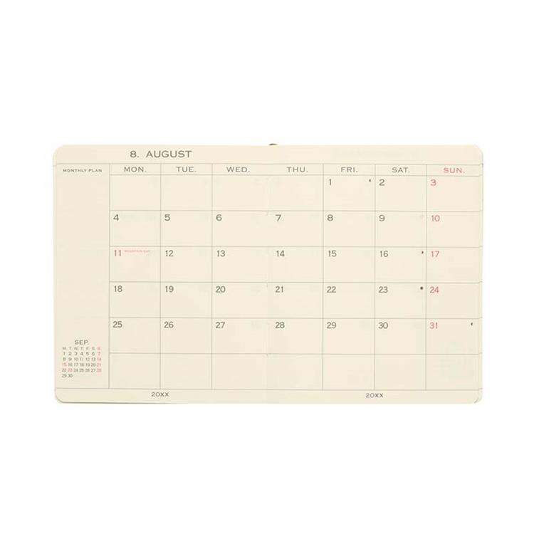 2026年10月始まり手帳 週間バーチカル スクエア レプレ カーキ カーキ