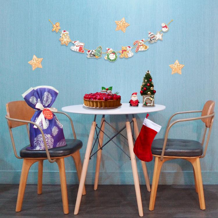 クリスマスガーランドカード しばいぬとクリスマス アイシングクッキー