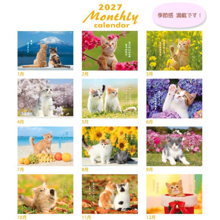 2027年1月始まりカレンダー 壁掛け CAT