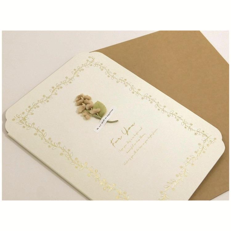 フラワーオーナメント色紙 クリーム