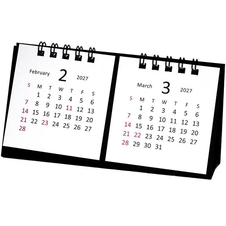 2026年4月始まりカレンダー 卓上 タイニー 2マンス アイボリー