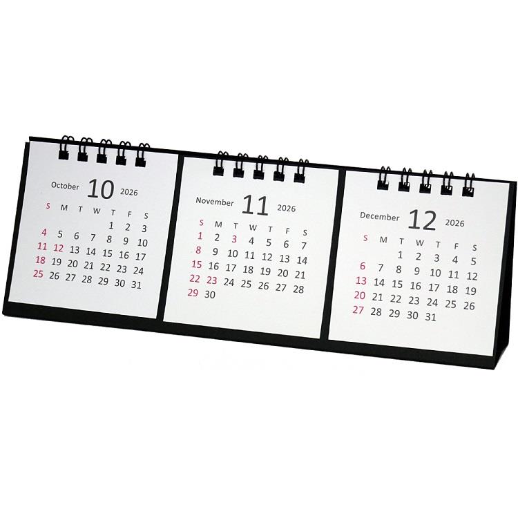2026年4月始まりカレンダー 卓上 タイニー 3マンス アイボリー
