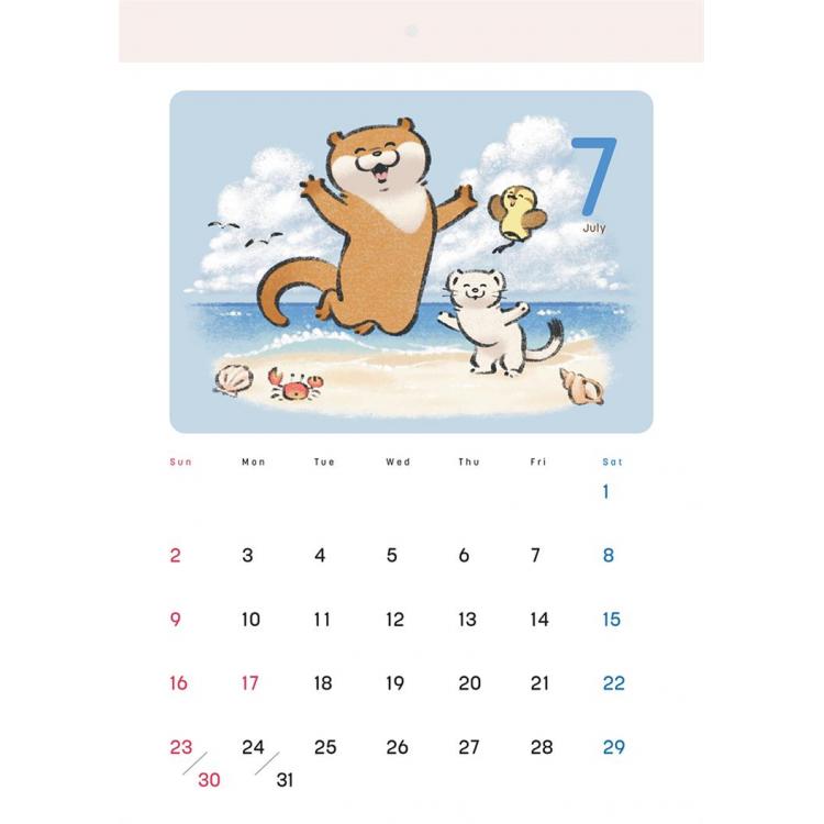 ２０２３年１月始まり 壁掛け 可愛い嘘のカワウソカレンダー ステーショナリー ロフト公式通販サイト Loft