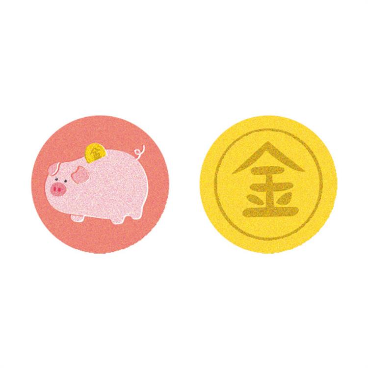 年賀 かるたぽち 「ち」 2枚入り 「ち」