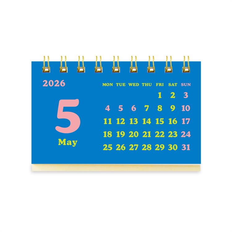 2026年1月始まりカレンダー 卓上 名刺サイズ グラフィック グラフィック