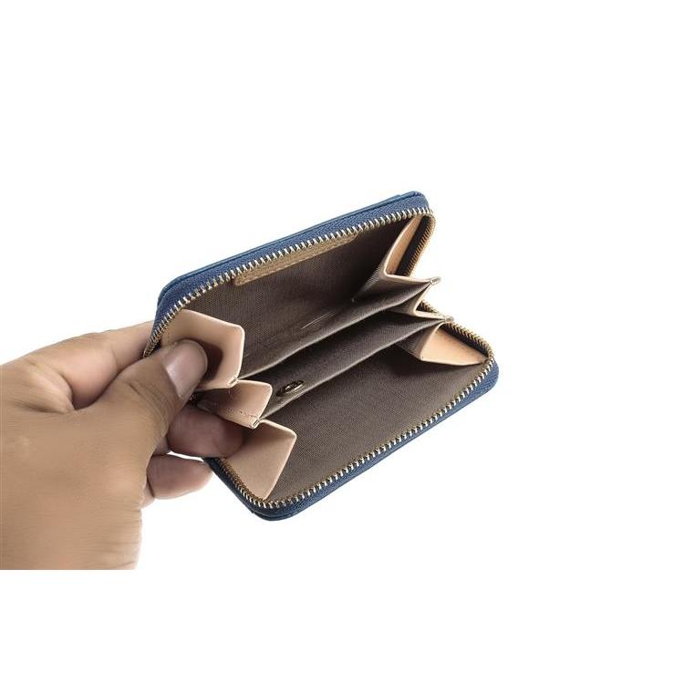 ラウンドコインケース イタリア革 ブルー(ブルー): ファッション