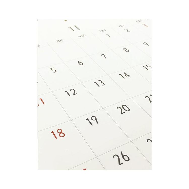 2027年1月始まりカレンダー 壁掛け Noritake