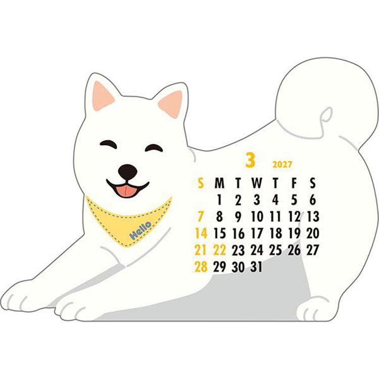2027年1月始まり アニマルダイカットカレンダー ジャパニーズドッグ ジャパニーズドッグ