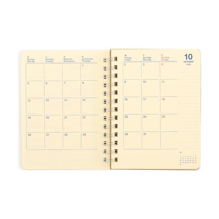 2026年10月始まり手帳 月間 M ロルバーンダイアリー ひつじレッド【ロフト限定】 ひつじレッド