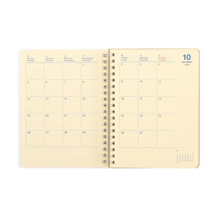 2026年10月始まり手帳 月間 L ロルバーンダイアリー ひつじレッド【ロフト限定】 ひつじレッド