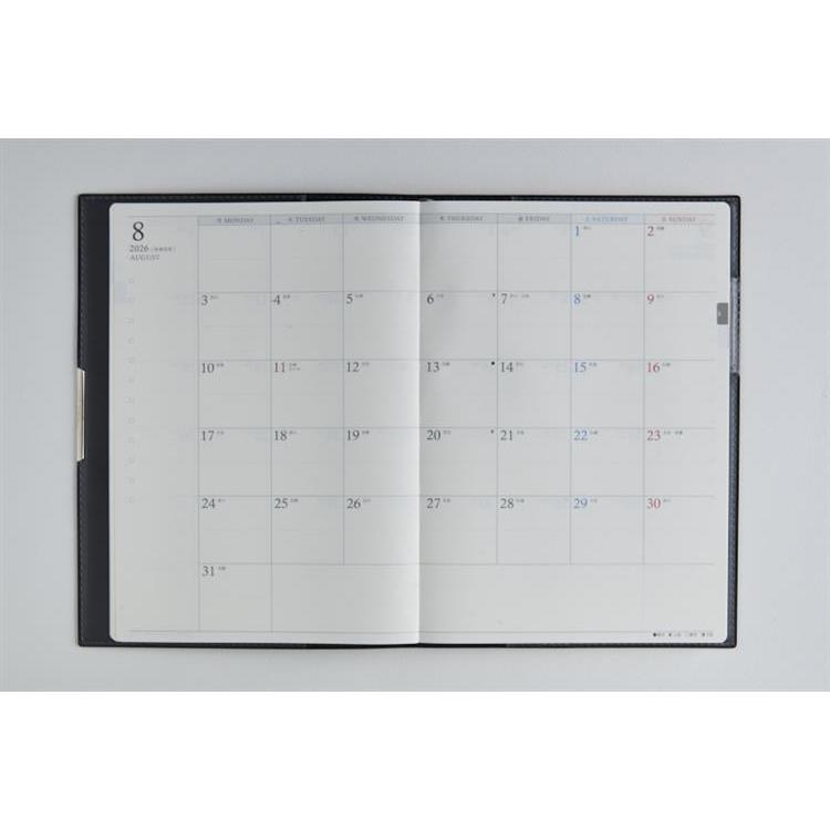 2026年4月始まり手帳 週間バーチカル A5 ティーズディレクションダイアリーワイド(645)ネイビー