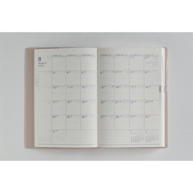 2026年4月始まり手帳 デイリー B6 トリンコ1(701)ドーンピンク ドーンピンク