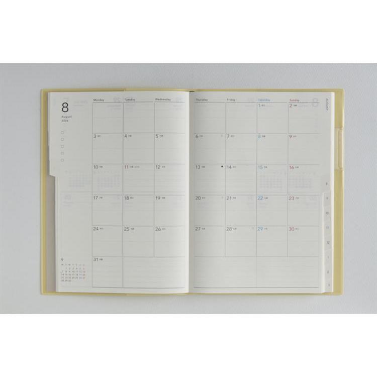 2026年4月始まり手帳 週間ブロック A5 トリンコ10(742)バターイエロー バターイエロー