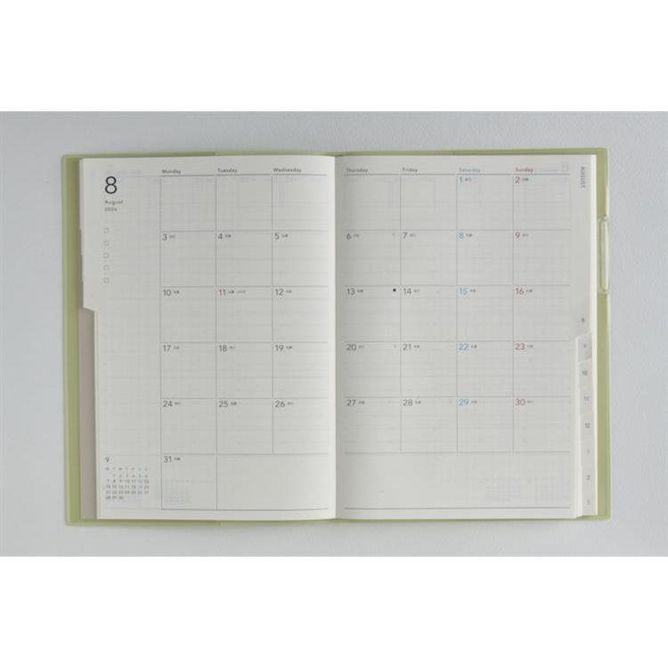 2026年4月始まり手帳 週間バーチカル A5 トリンコ11(751)セージグリーン セージグリーン