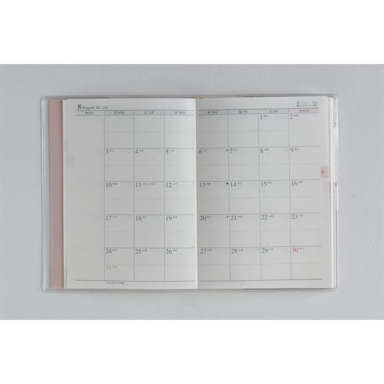 2026年3月始まり手帳 週間ブロック B7 ティーズピュア3(761)ピンク