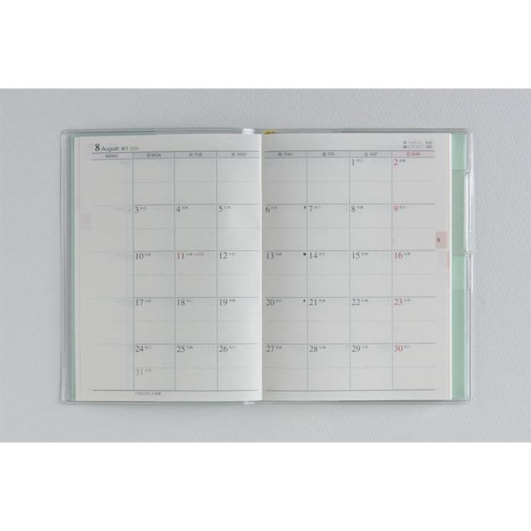 2026年3月始まり手帳 週間ブロック B7 ティーズピュア4(764)ミント