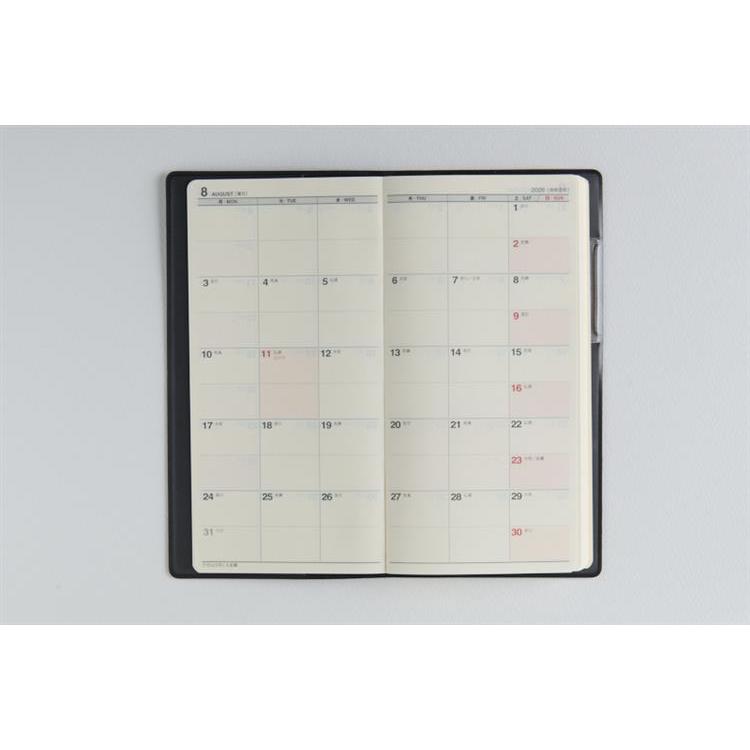 2026年3月始まり手帳 週間レフト B7 ニューダイアリー(804)黒