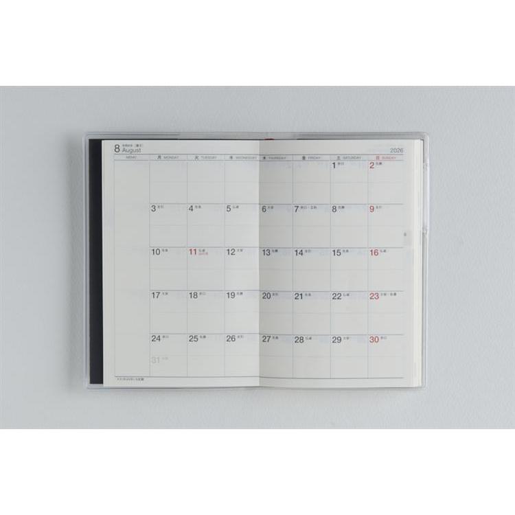 2026年3月始まり手帳 週間ブロック B7 ビジネス手帳 小型版 6(843)黒