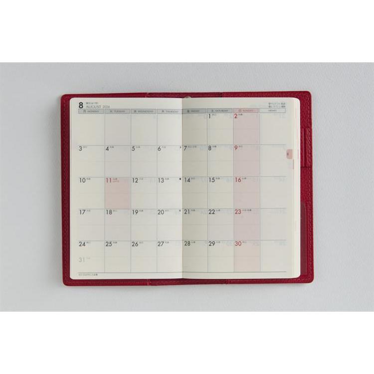 2026年3月始まり手帳 週間ブロック B7 ティーズビュー7(856)レッド