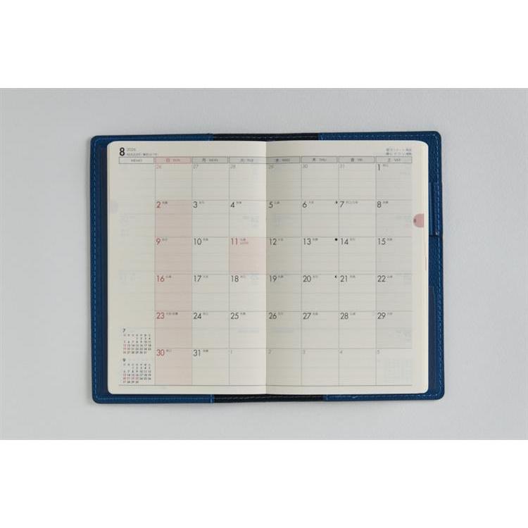 2026年3月始まり手帳 週間ブロック B7 ティーズビュー日曜始まり3(858)ネイビー