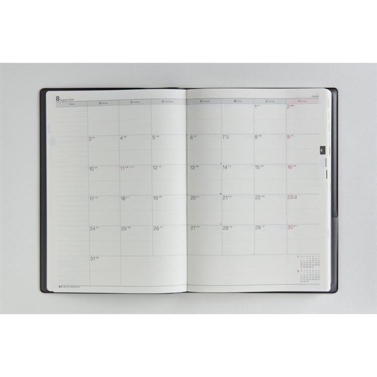 2026年3月始まり手帳 週間ブロック A5 デスクダイアリー(911)黒