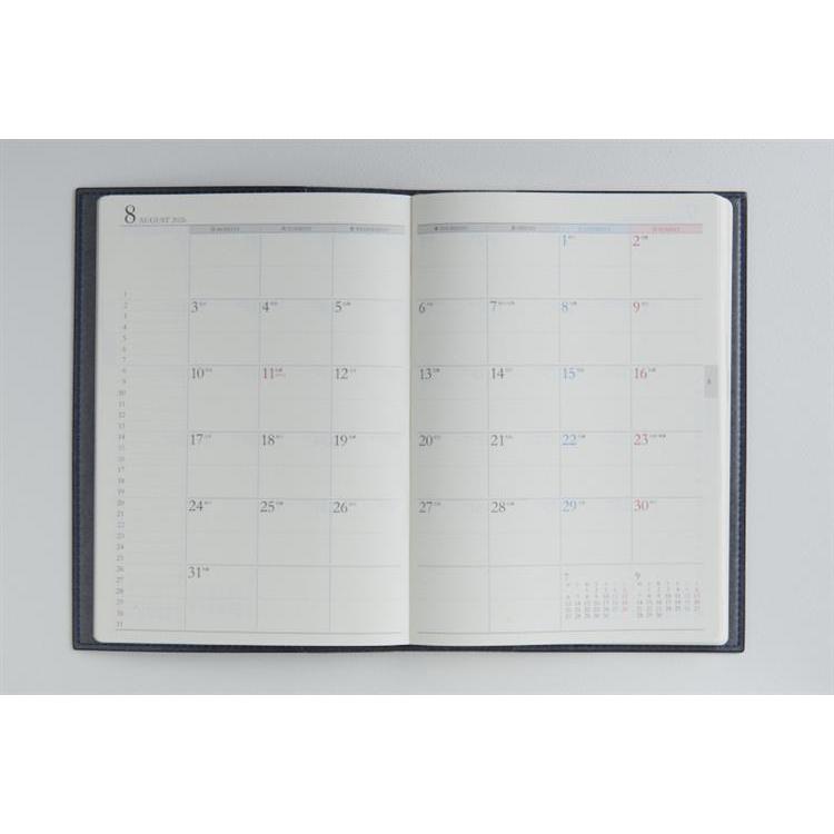 2026年3月始まり手帳 週間バーチカル A5 デスクダイアリーカジュアル3(963)ブルー