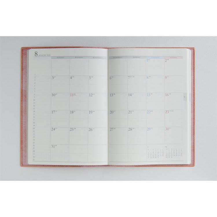 2026年3月始まり手帳 週間レフト A5 デスクダイアリーカジュアル4(964)オレンジ