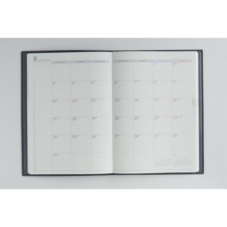 2026年3月始まり手帳 週間ブロック A5 デスクダイアリーカジュアル5(965)ダークネイビー