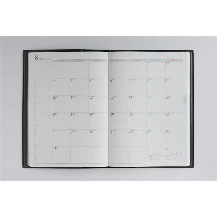 2026年3月始まり手帳 週間バーチカル A5 デスクダイアリーカジュアル6(966)モスグリーン