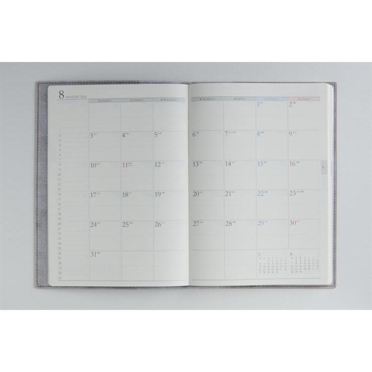 2026年3月始まり手帳 週間バーチカル A5 デスクダイアリーカジュアル7(967)ウォームグレイ